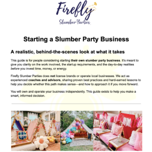 Firefly Slumber Parties Startup Guide